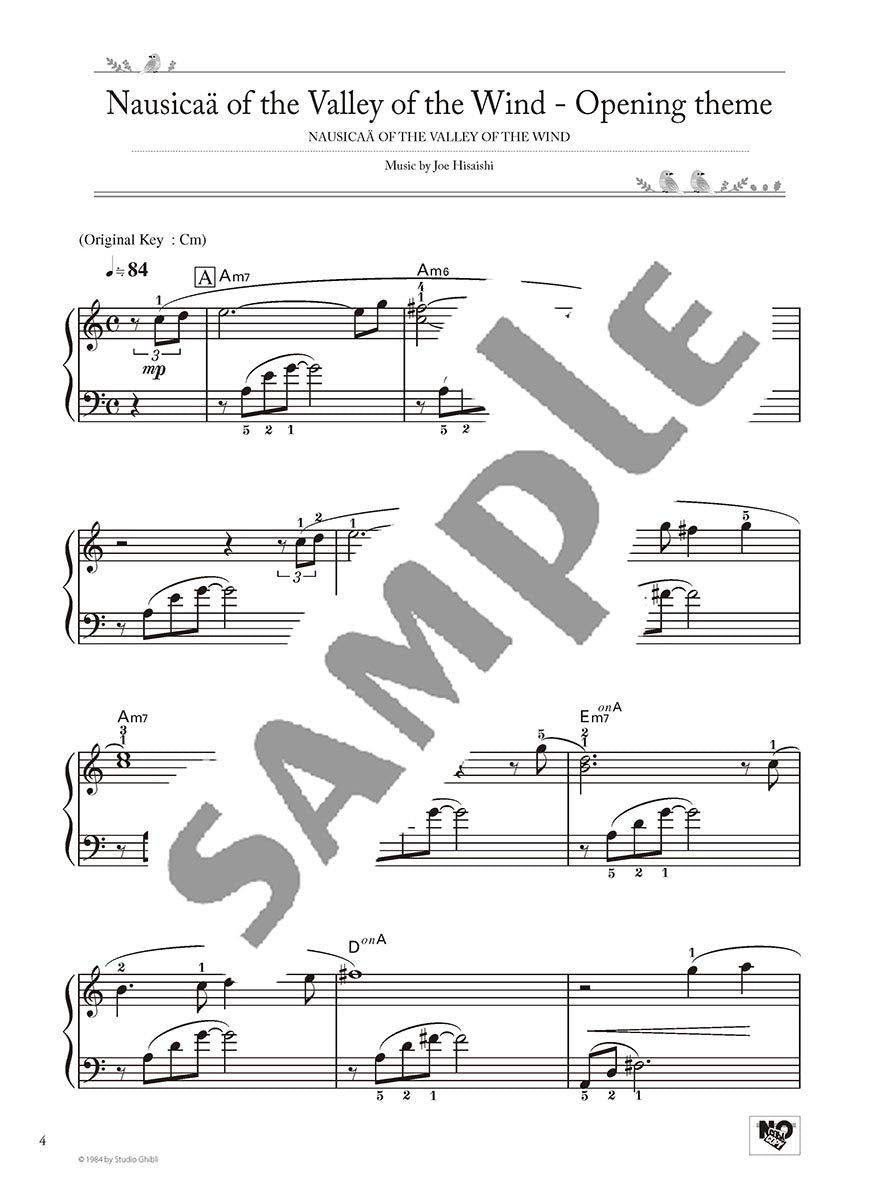 Studio Ghibli Best Hit 10 Piano Solo(Easy) Sheet Music Book/English Version
