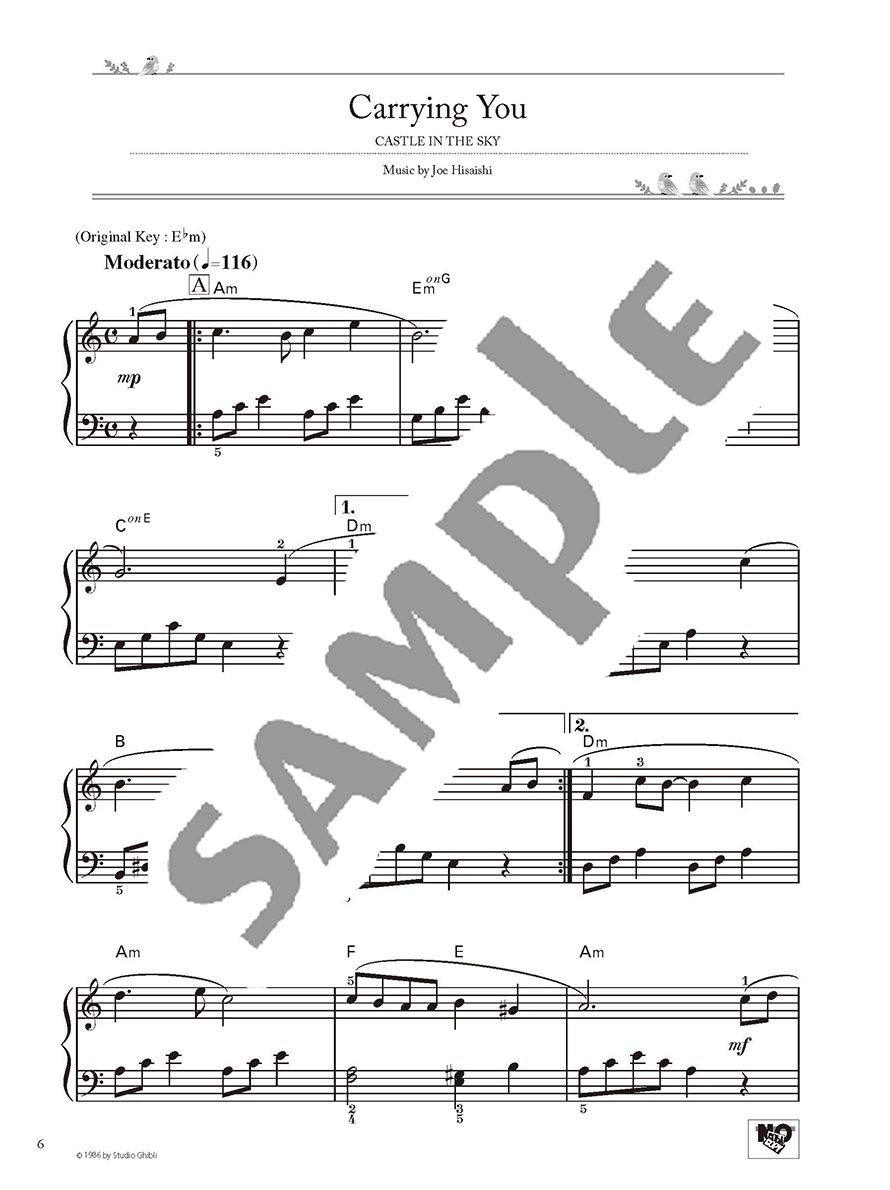 Studio Ghibli Best Hit 10 Piano Solo(Easy) Sheet Music Book/English Version