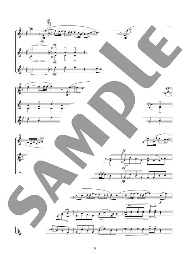 Standard Collection Alto/Tenor Saxophone Trio Ensemble(Pre-Intermediate) Sheet Music Book