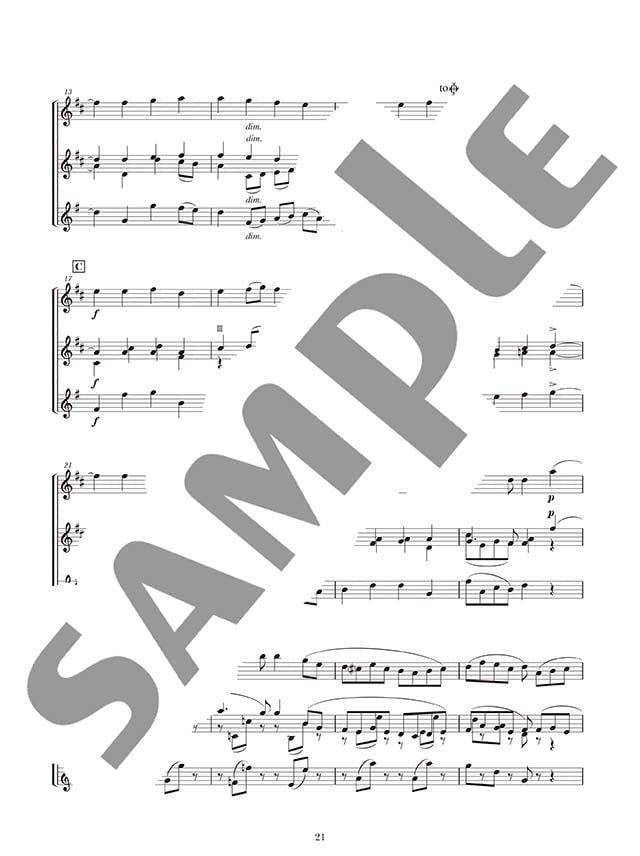 Standard Collection Alto/Tenor Saxophone Trio Ensemble(Pre-Intermediate) Sheet Music Book