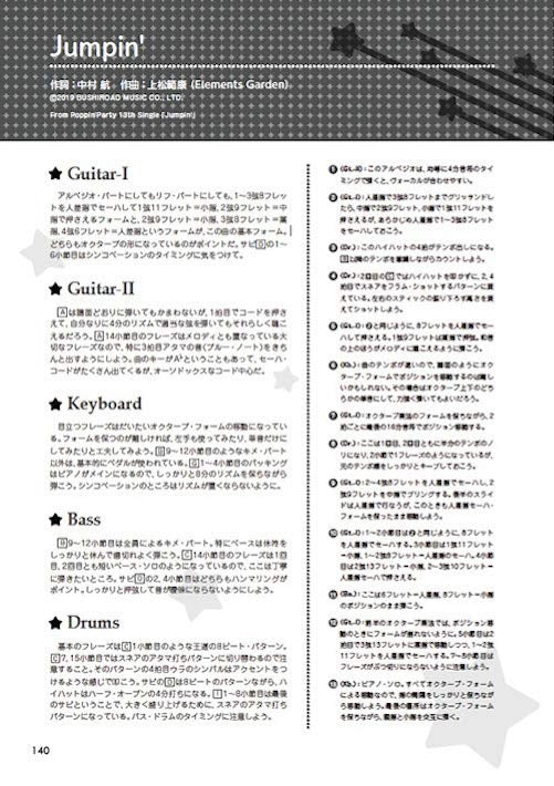 BanG Dream!(Anime) Official Band Score Poppin'Party Vol.3 Sheet Music Book