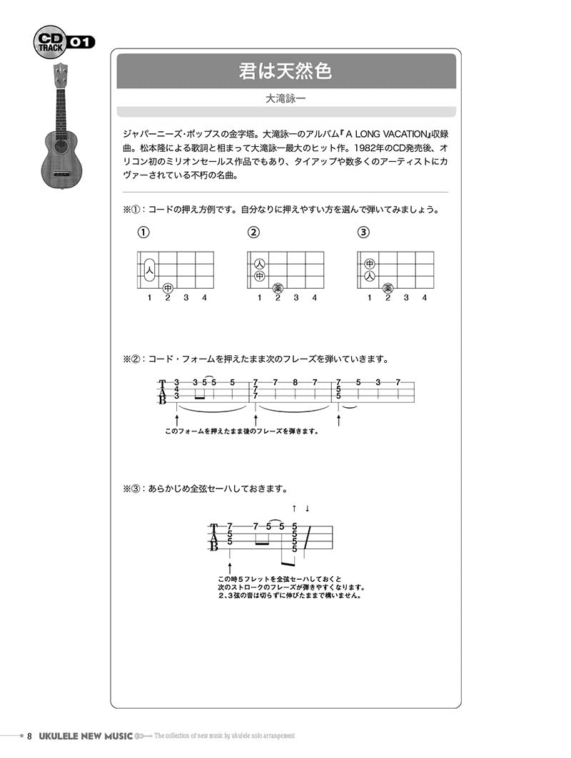 New Music: Ukulele Solo with Kiyoshi Kobayashi w/CD(Demo Performance)(Easy) Sheet Music Book