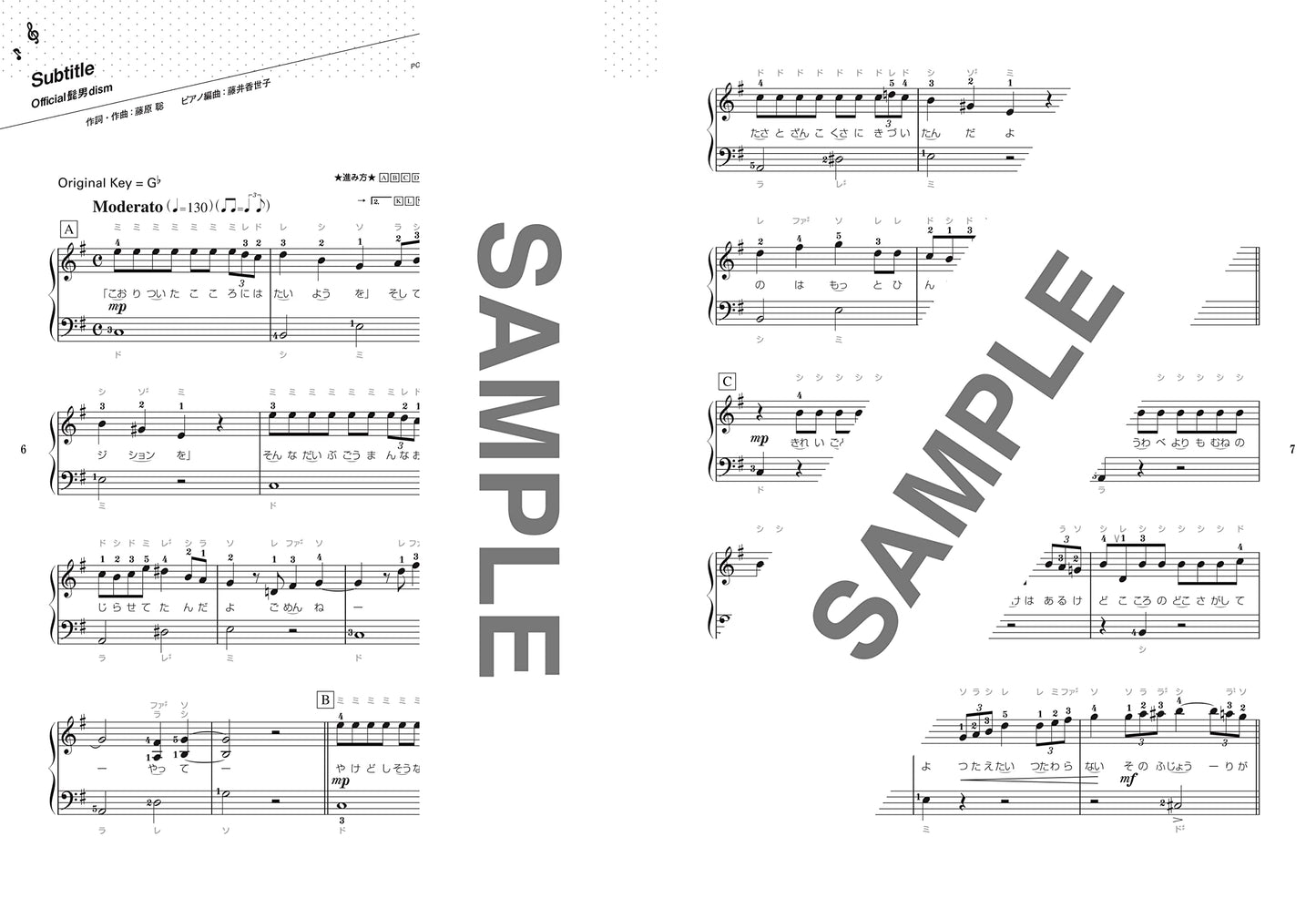 J-pop Songs Piano Solo(Easy) for Teenagers Sheet Music Book