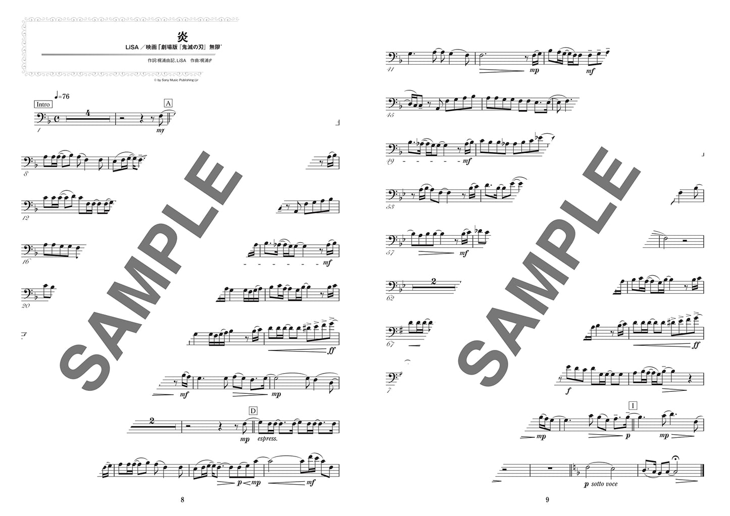 J-POP Selection Cello and Piano(Upper-Intermediate) Sheet Music Book