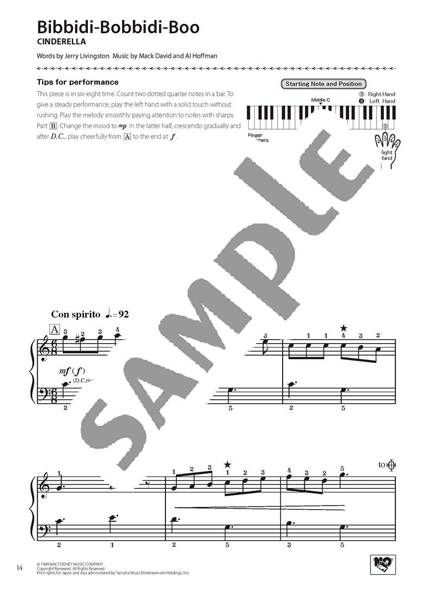 Disney Songs Piano Solo in C Major(Easy) /English Version