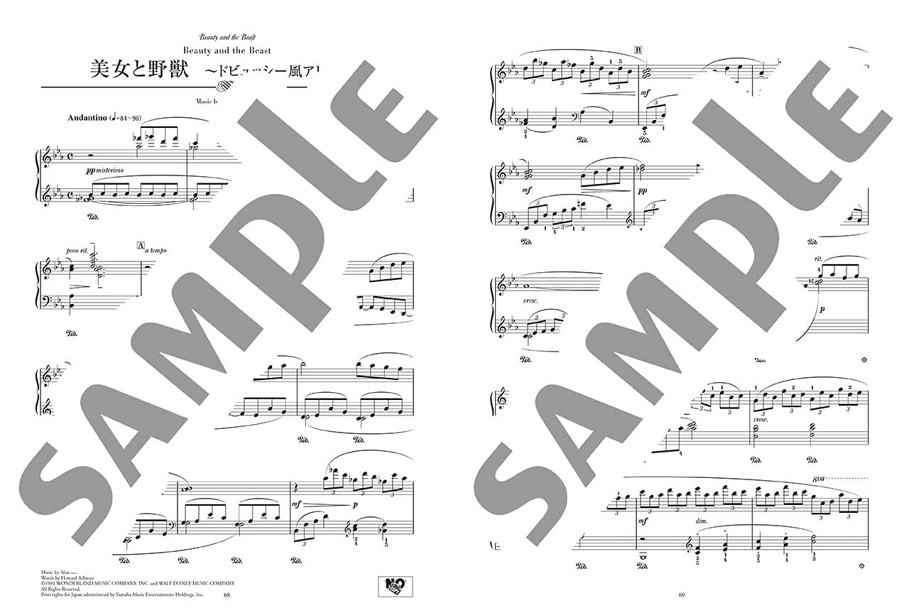 Disney im klassischen Musikstil vom Barock bis zum Klaviersolo des 20. Jahrhunderts (Fortgeschritten) Notenbuch