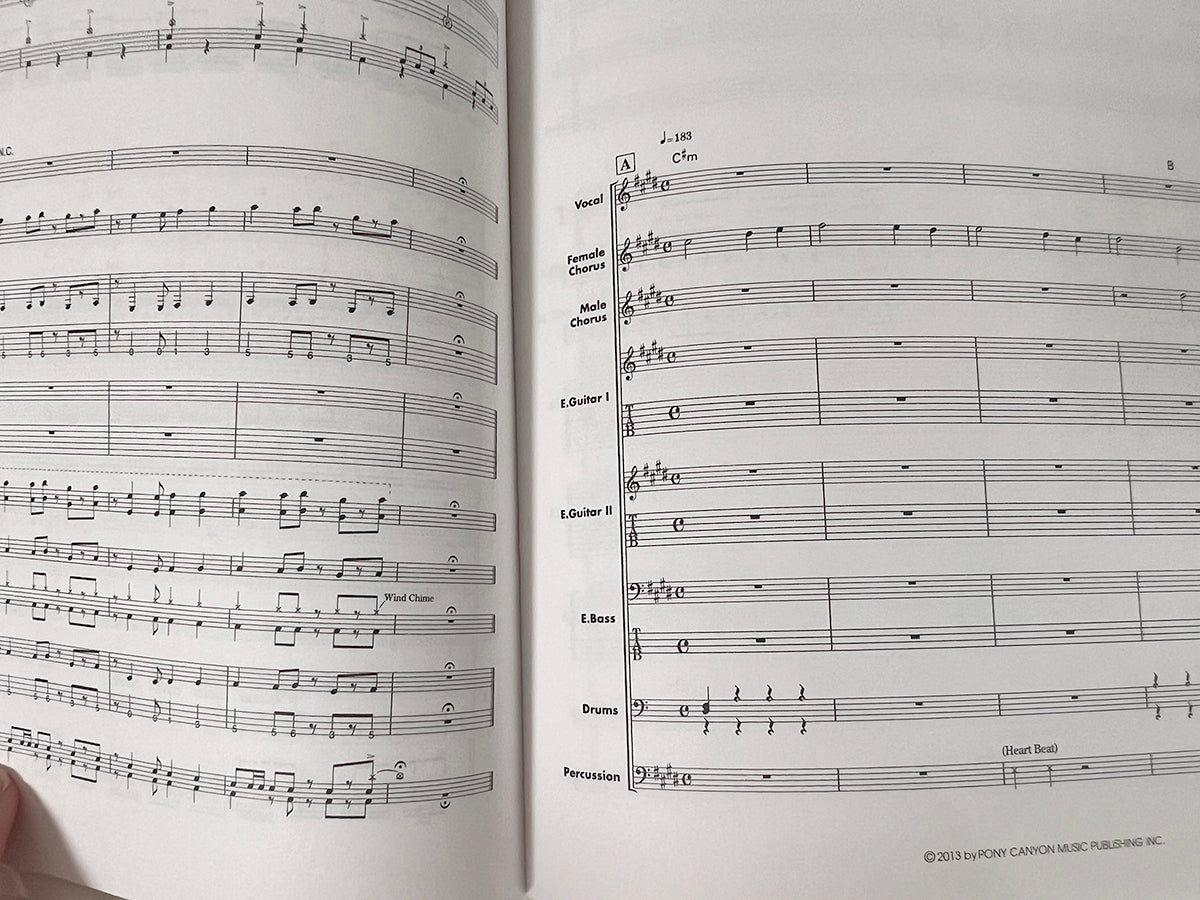 Angriff auf Titan (Anime) für Band Partitur Notenbuch / Jiyuno Tsubasa Guren no Yumiya