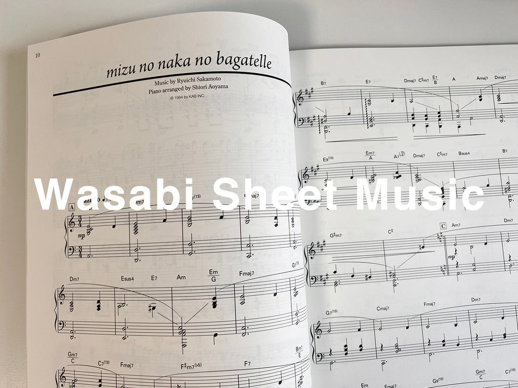 Ryuichi Sakamoto Piano Collection Piano Solo - Sheet Music Book