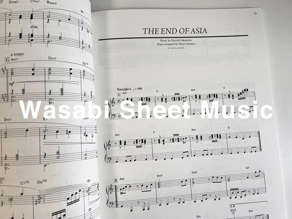 Ryuichi Sakamoto Piano Collection Piano Solo - Sheet Music Book