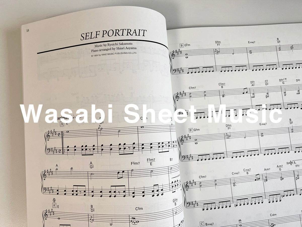 Ryuichi Sakamoto Piano Collection Piano Solo - Sheet Music Book