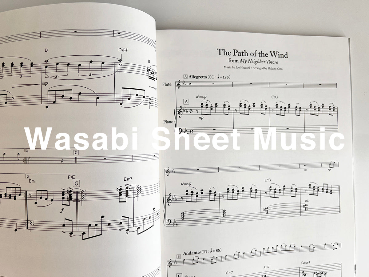 Studio Ghibli für Flöte und Klavier mit CD-Notenbuch
