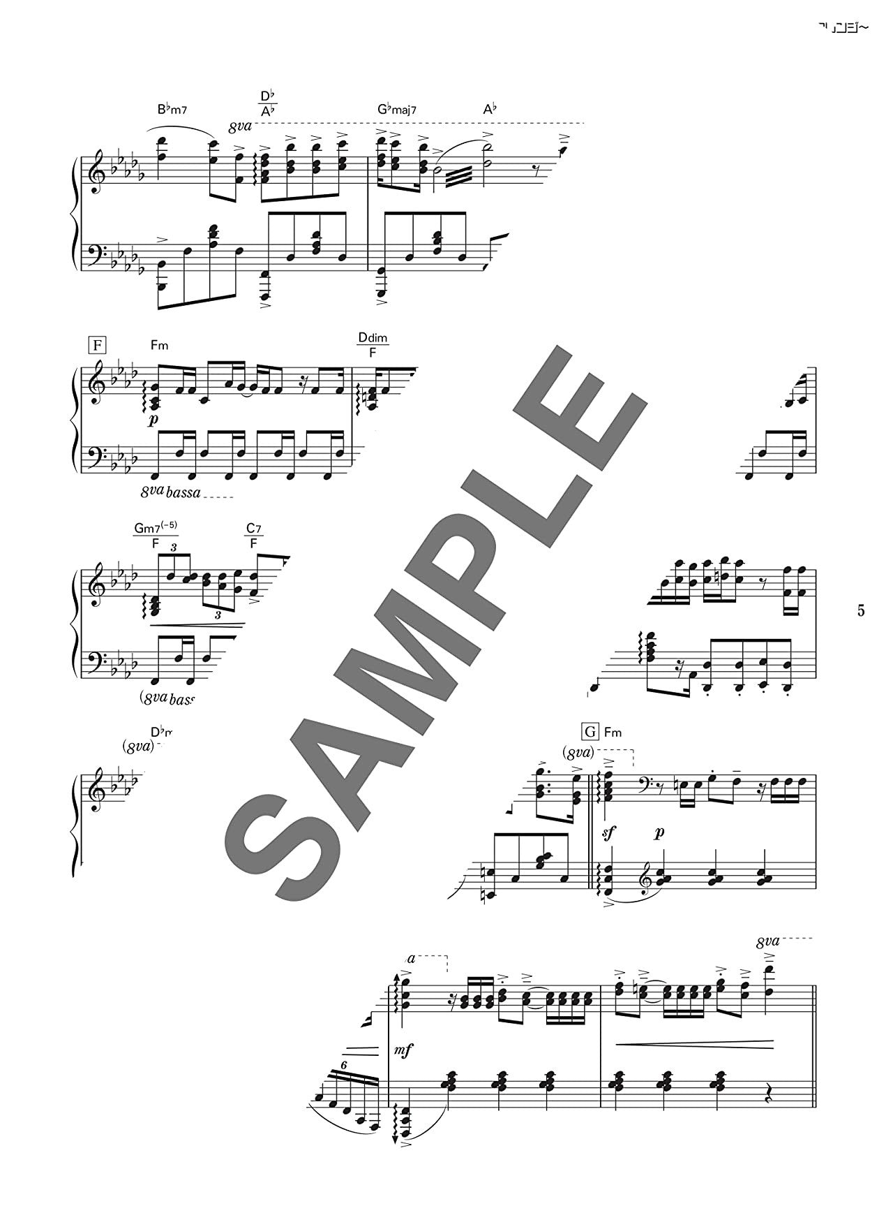 Gachizei: J-POP High Level Selection Piano Solo(Upper-Intermediate) Sheet Music Book