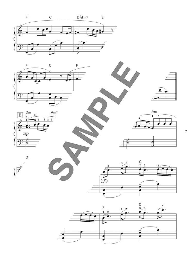 Standard Songs Piano Solo with easy & stylish arrangement - Sheet Music Book