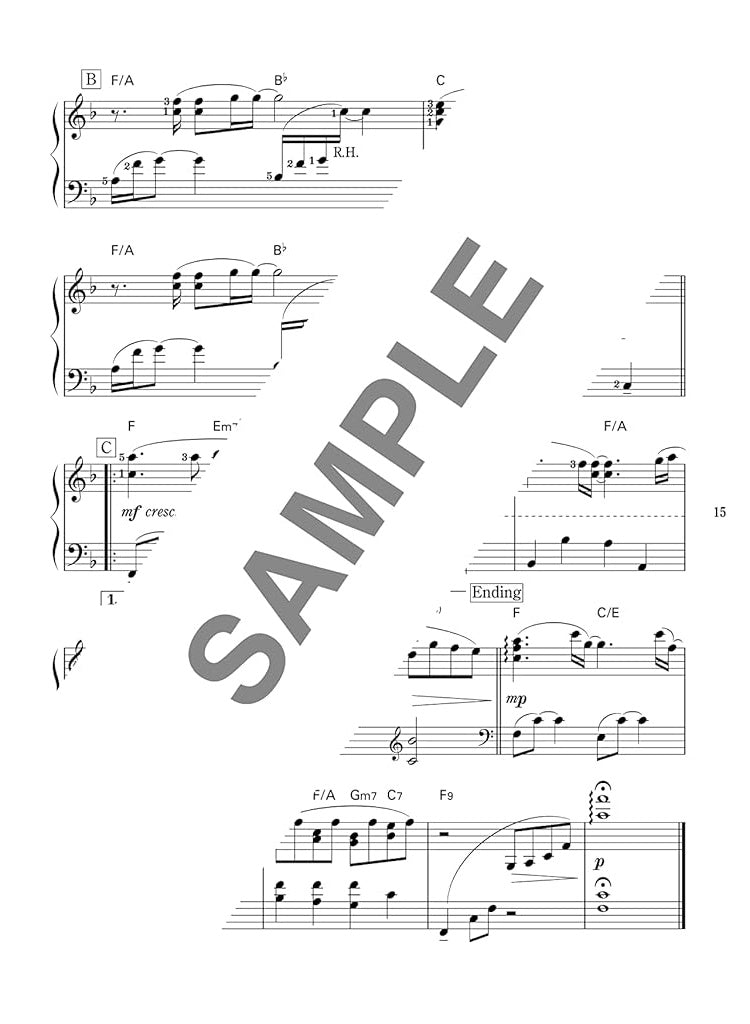 Standard Songs Piano Solo with easy & stylish arrangement - Sheet Music Book
