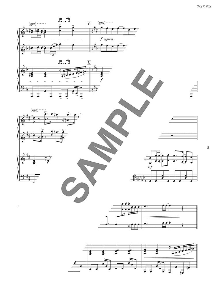 J-POP Collection Piano Duet - Sheet Music Book