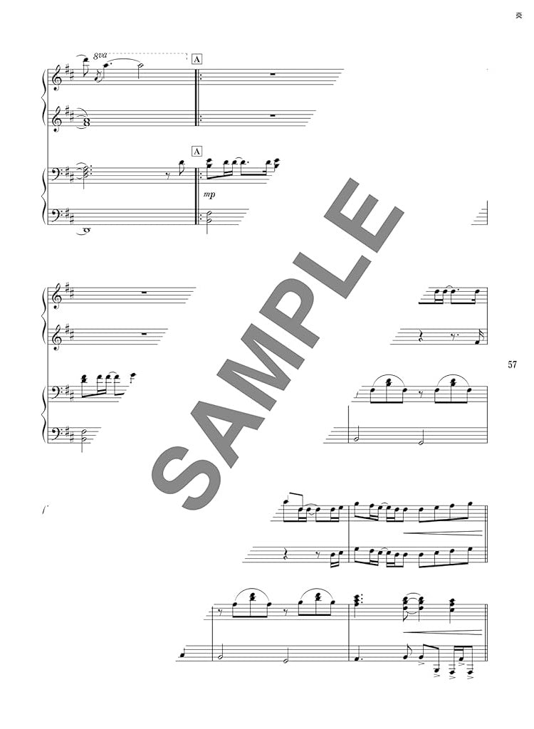 J-POP Collection Piano Duet - Sheet Music Book