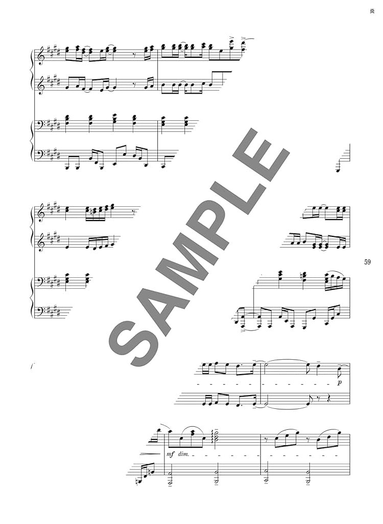 J-POP Collection Piano Duet - Sheet Music Book