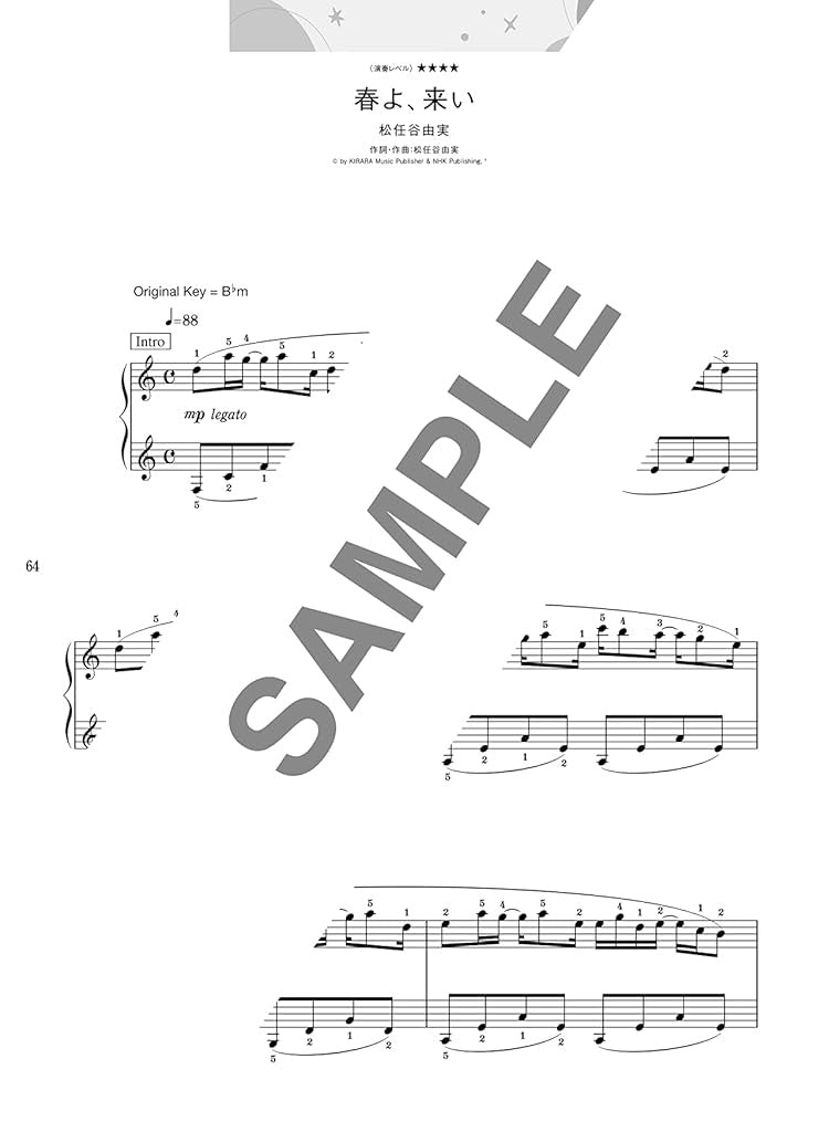 Standard Selection Piano Solo with gorgeous arrangemen for Grown-ups - Sheet Music Book