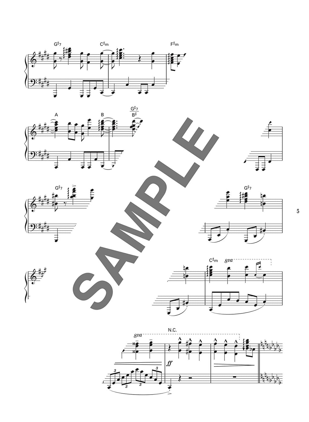 J-pop Collection for Piano Solo - Sheet Music Book