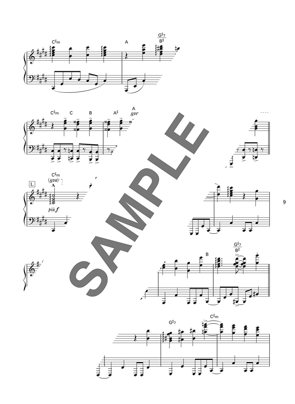 J-pop Collection for Piano Solo - Sheet Music Book