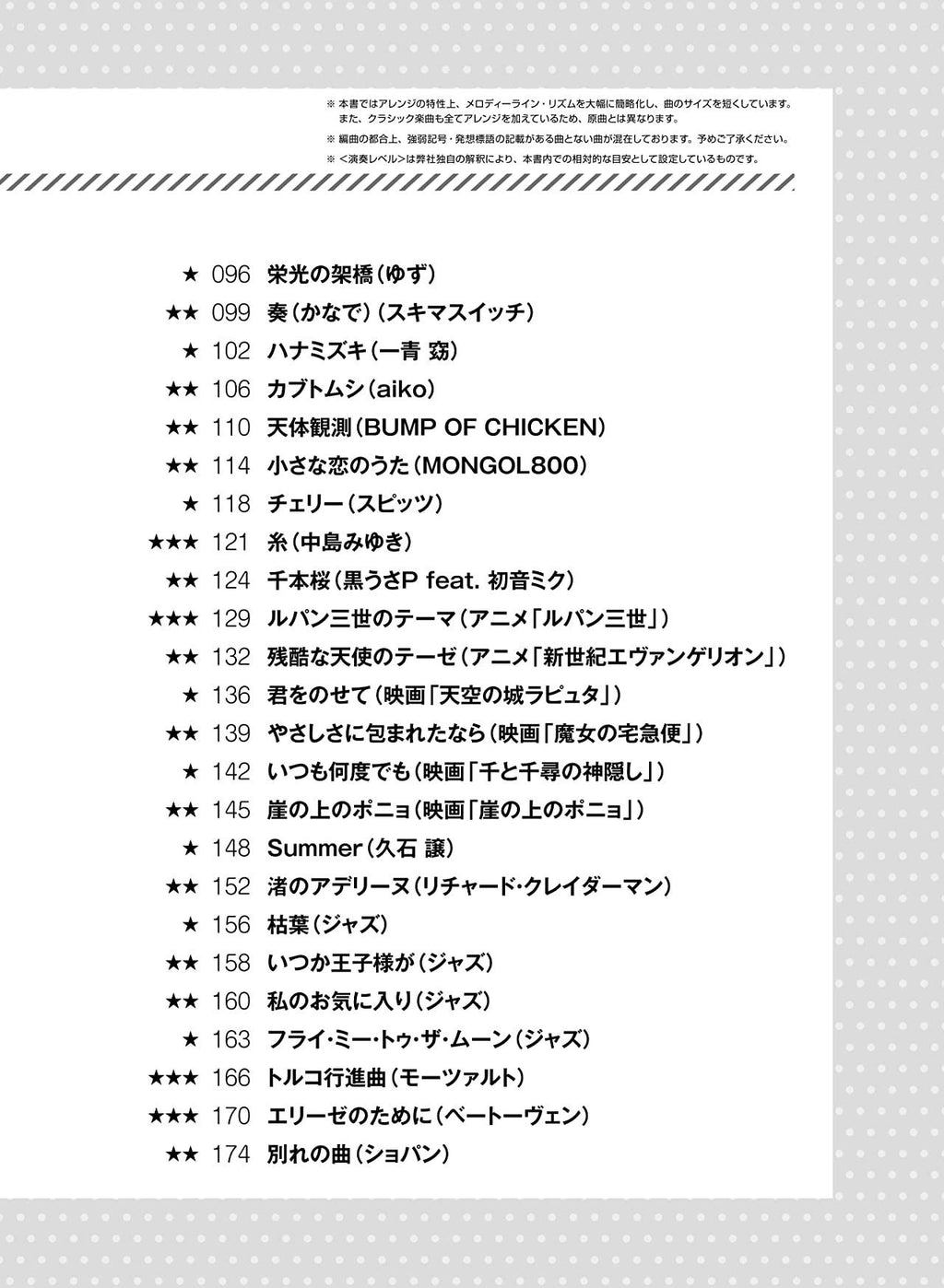 J-POP and Standars Songs Big-Note for Piano Solo - Sheet Music Book