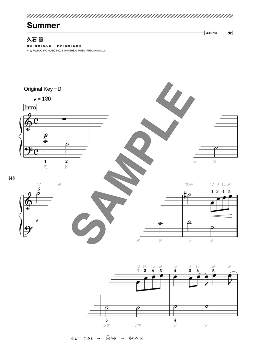 J-POP and Standars Songs Big-Note for Piano Solo - Sheet Music Book