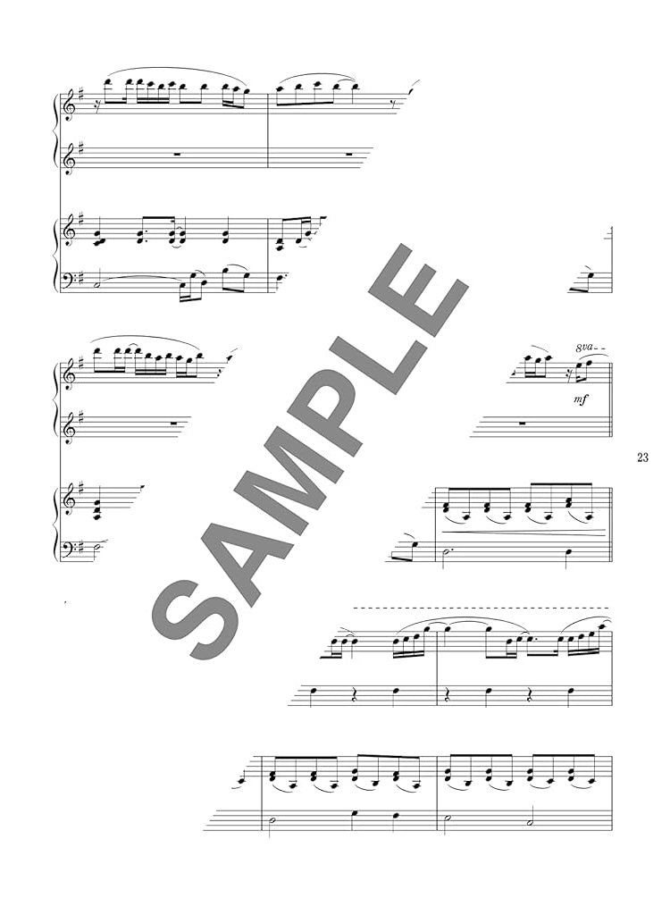 The collection of super standard songs for Piano Duet - Sheet Music Book