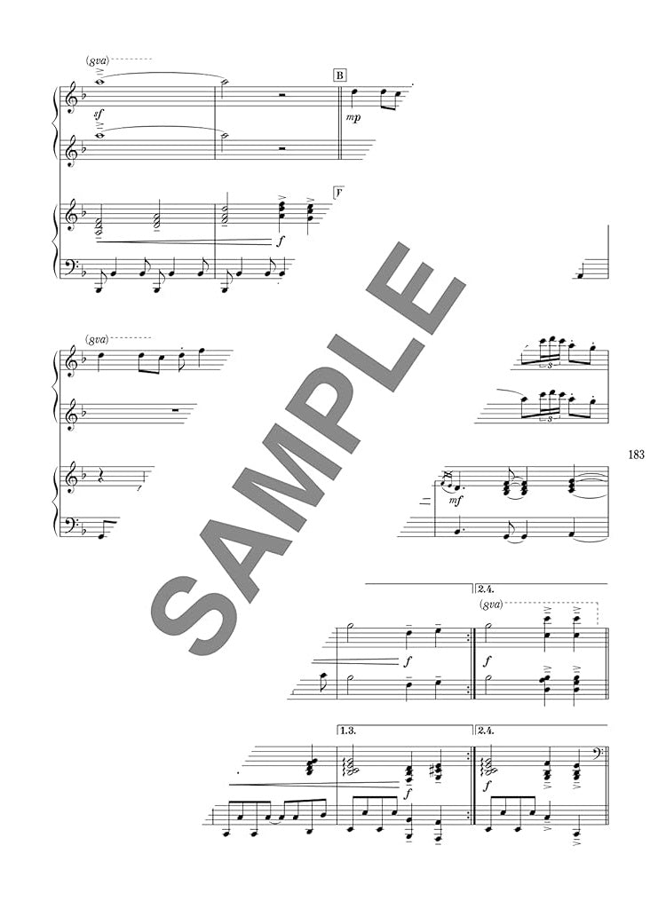 The collection of super standard songs for Piano Duet - Sheet Music Book