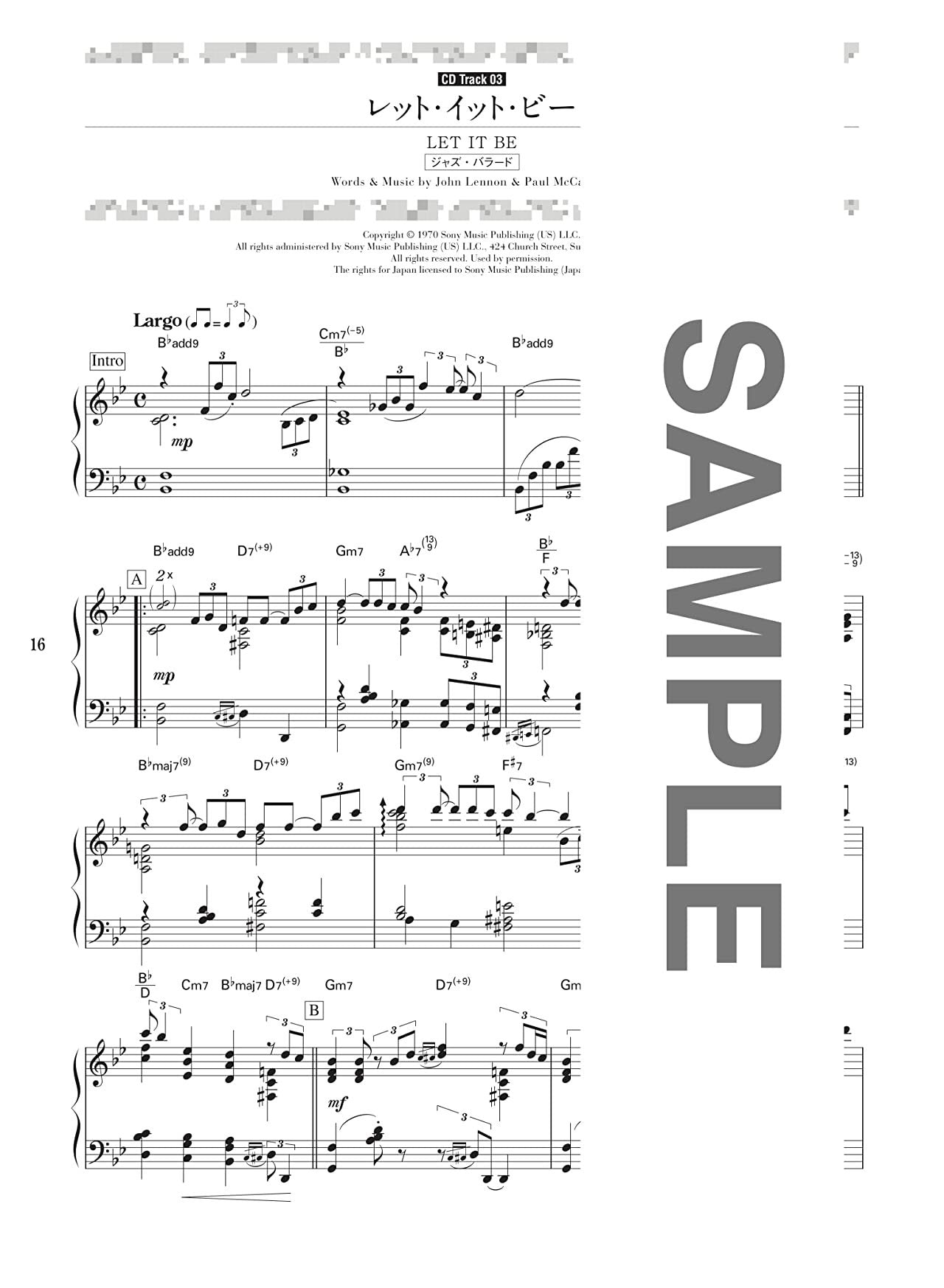 The Beatles Collection for Piano Solo(Advanced) w/CD(Demo Performance) Sheet Music Book