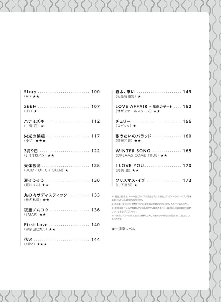 J-POP-Songs-Sammlung für Klaviersolo (Vorstufe) Notenbuch