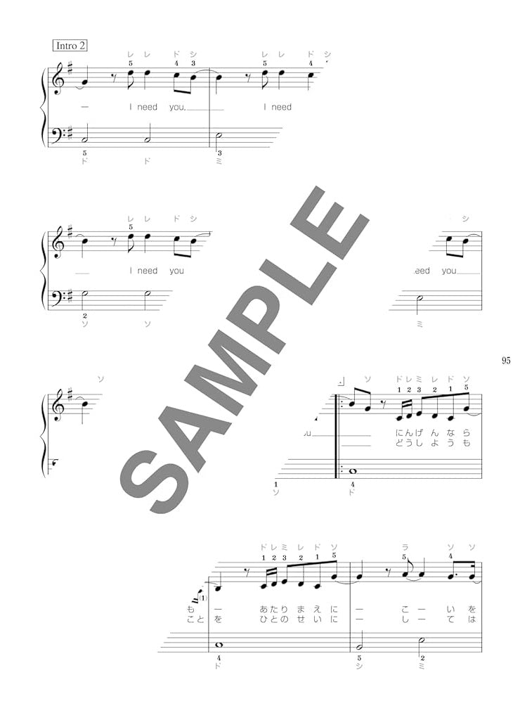 The collection of Cool J-pop for Piano Solo(Easy) Sheet Music Book