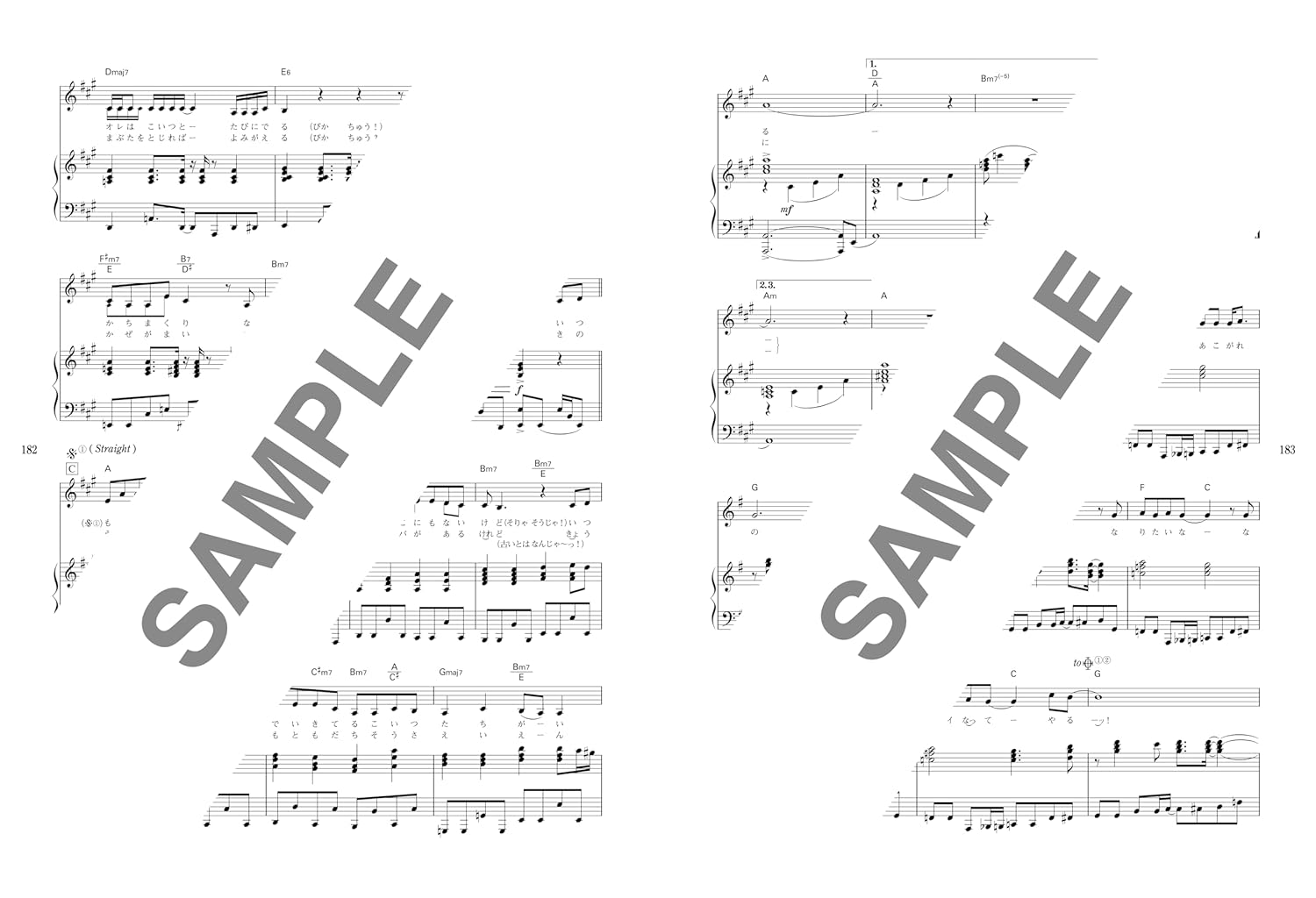 Auswahl beliebter Anime-Songs, Notenbuch für Klavier und Gesang (mittelschwer)