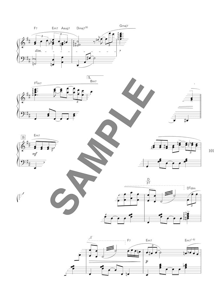 Studio Ghibli songs Jazz Piano Solo - Sheet Music Book