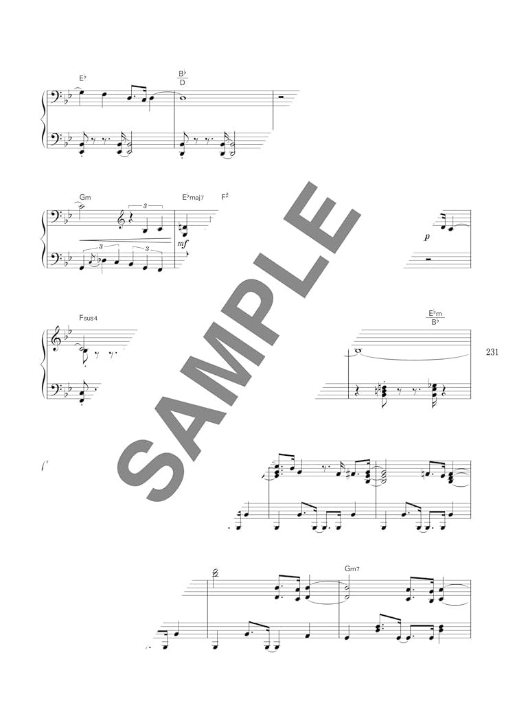 Studio Ghibli songs Jazz Piano Solo - Sheet Music Book