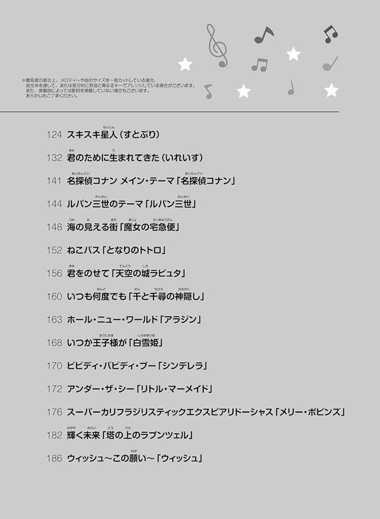 Popular Kids Songs for Piano Solo - Sheet Music Book