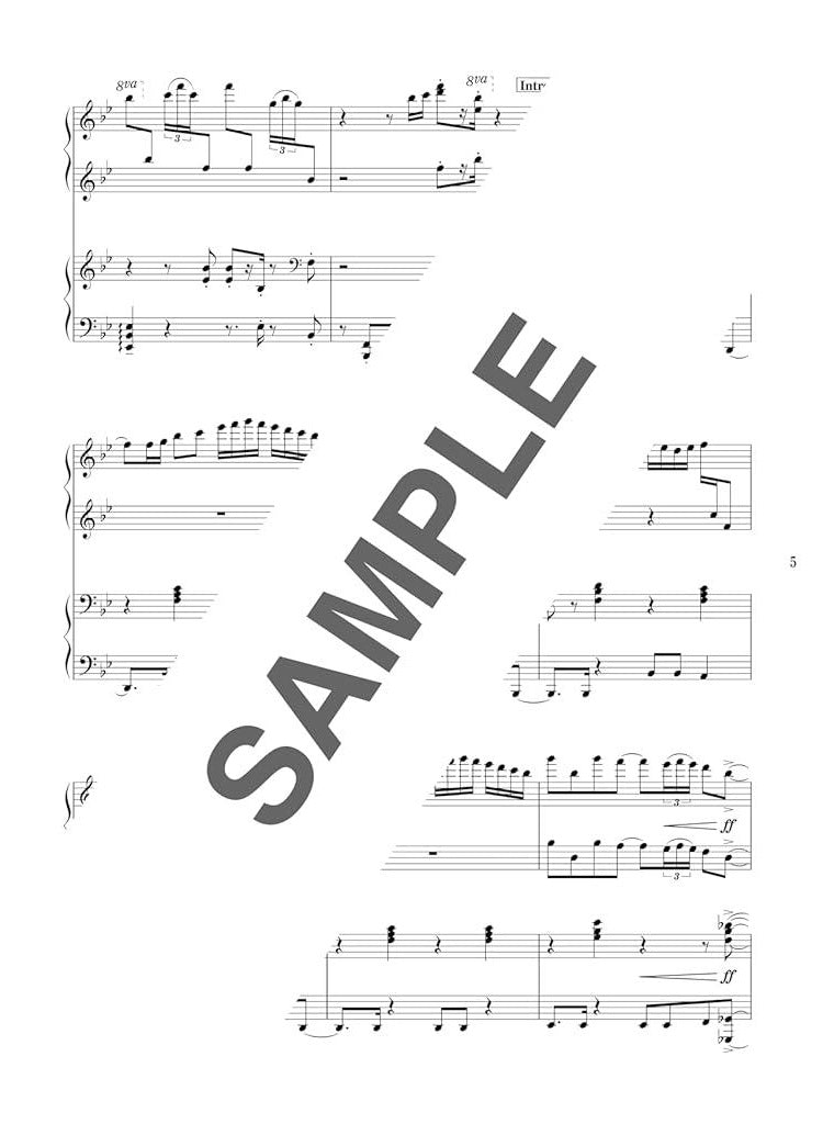 Coole J-POP-Sammlung, wenn von zwei Personen gespielt: Notenbuch für Klavierduett (Mittelstufe)