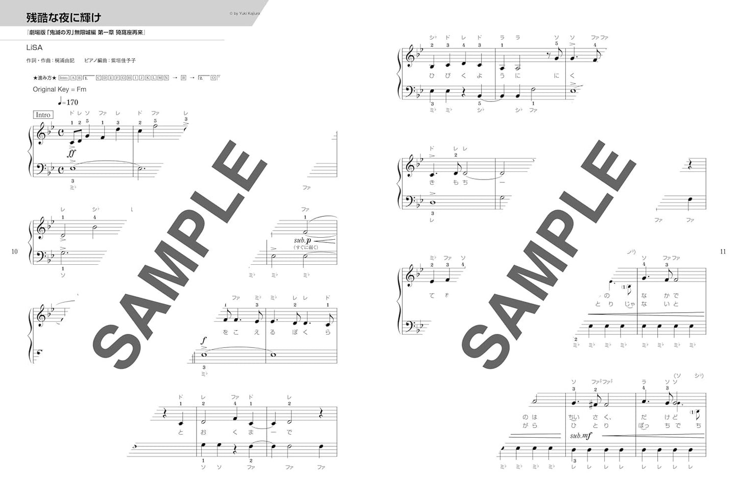 Top Anime Songs Collection with Note Names - Piano Solo (Easy) - Sheet Music Book
