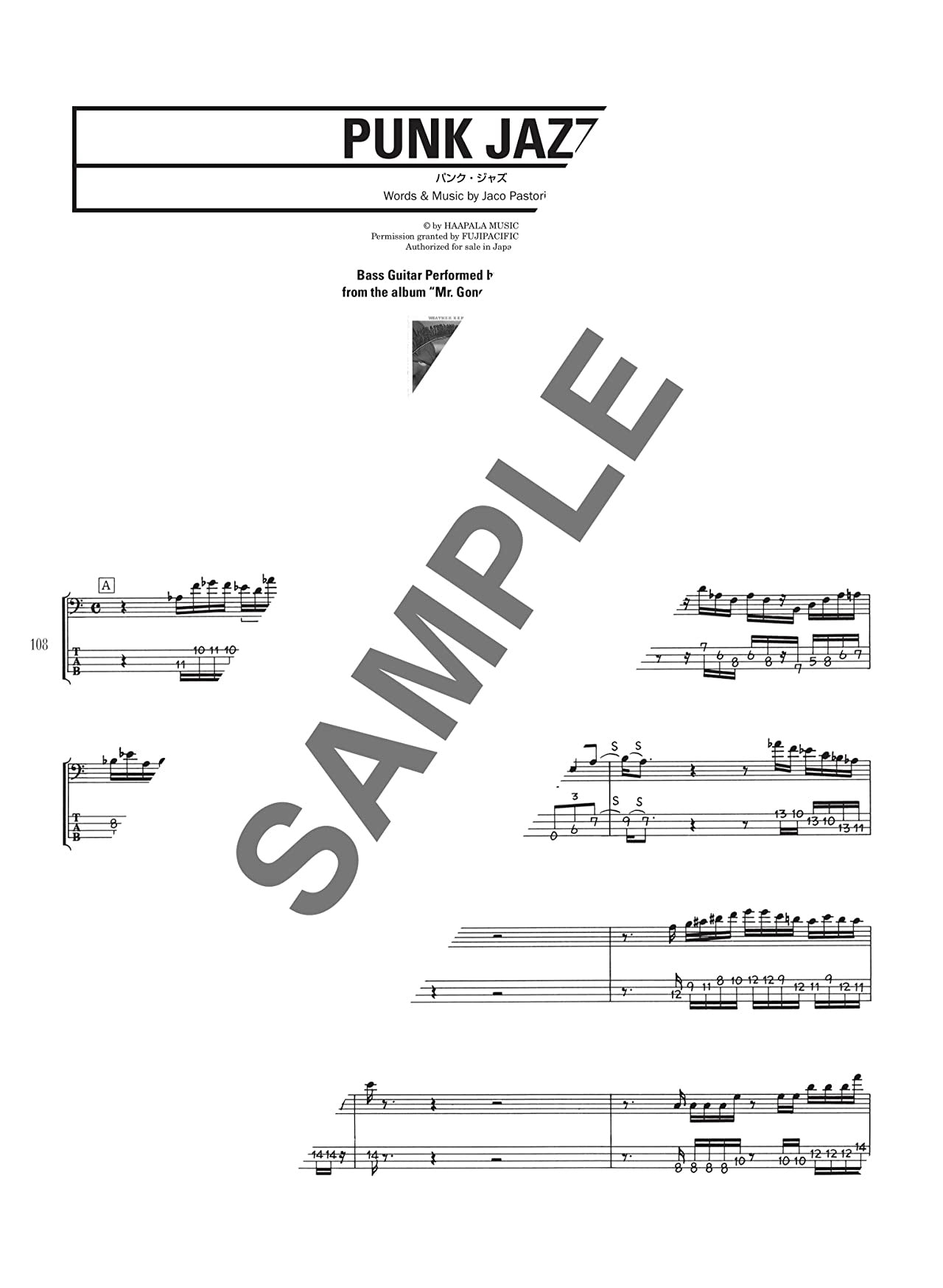 Jazz Fusion Collection: Notenbuch für Bassgitarrensolo