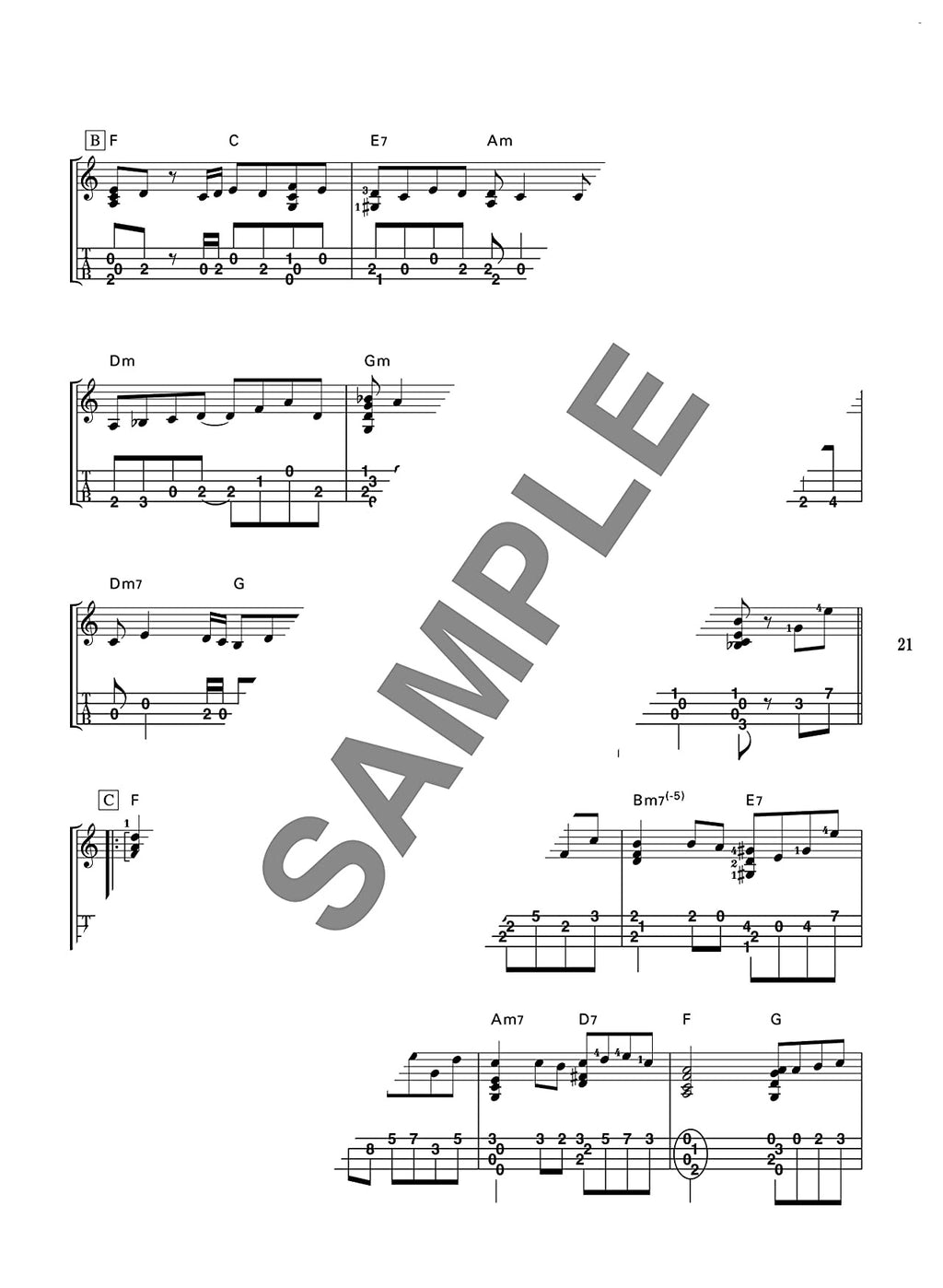 33 songs Ukulele Solo Song Book with CD - Sheet Music Book