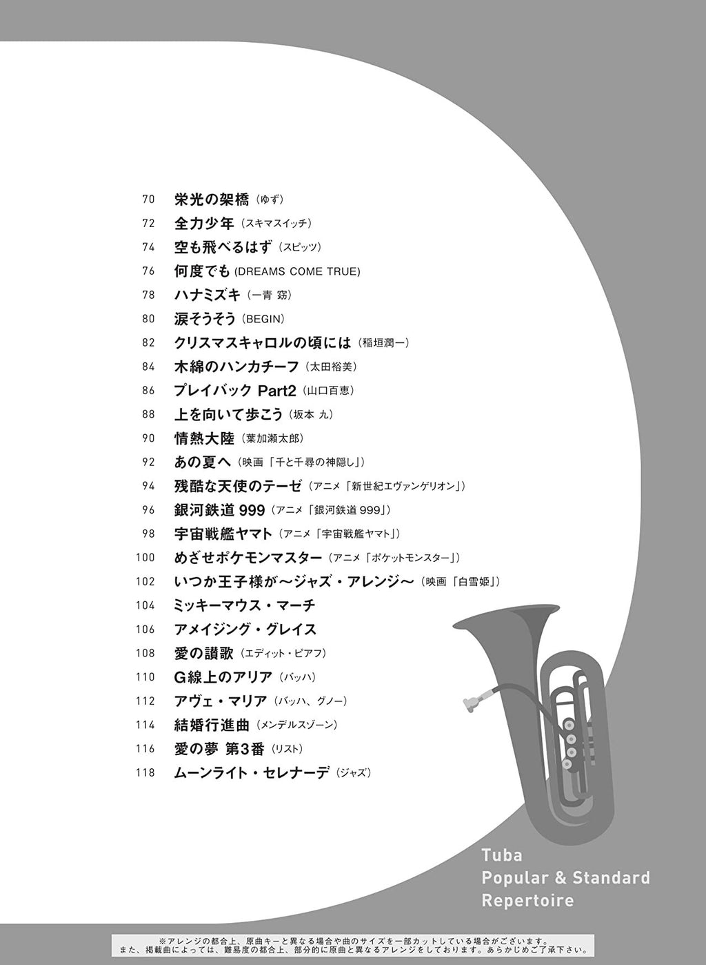 Popular and Standard Repertoire for Tuba Solo - Sheet Music Book