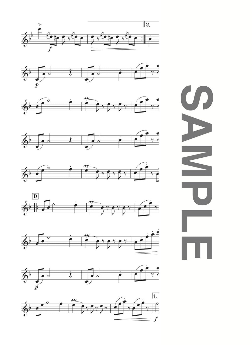 The collection of march and standard songs for Alto Saxophone Solo with CD - Sheet Music Book