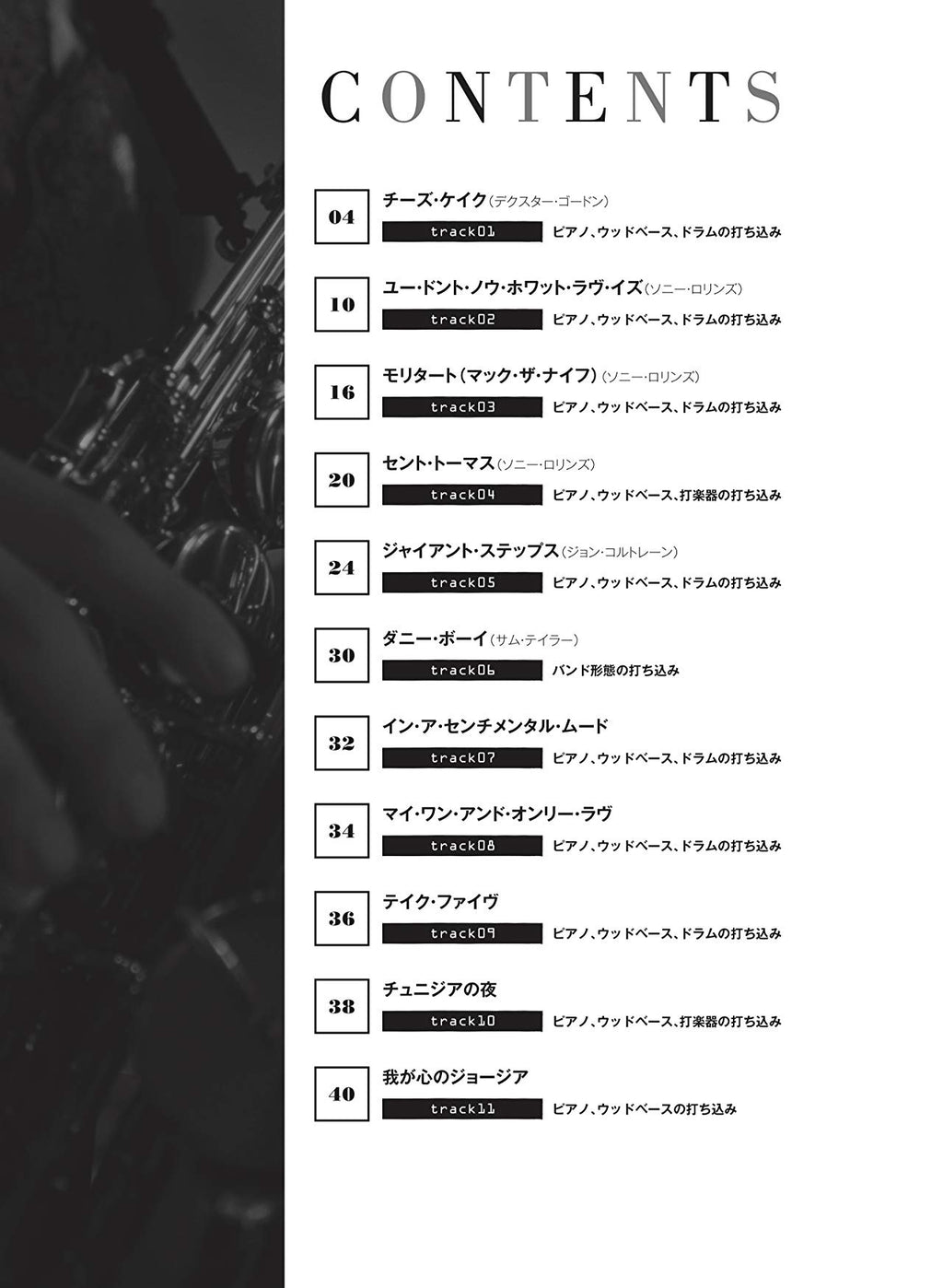 Jazz-Repertoire für Tenorsaxophon Solo (obere Mittelstufe) mit CD (Backing Tracks), Notenbuch