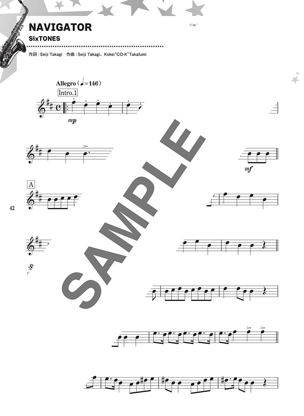 J-POP Boys Idol Hits for Alto Saxophone Solo - Sheet Music Book