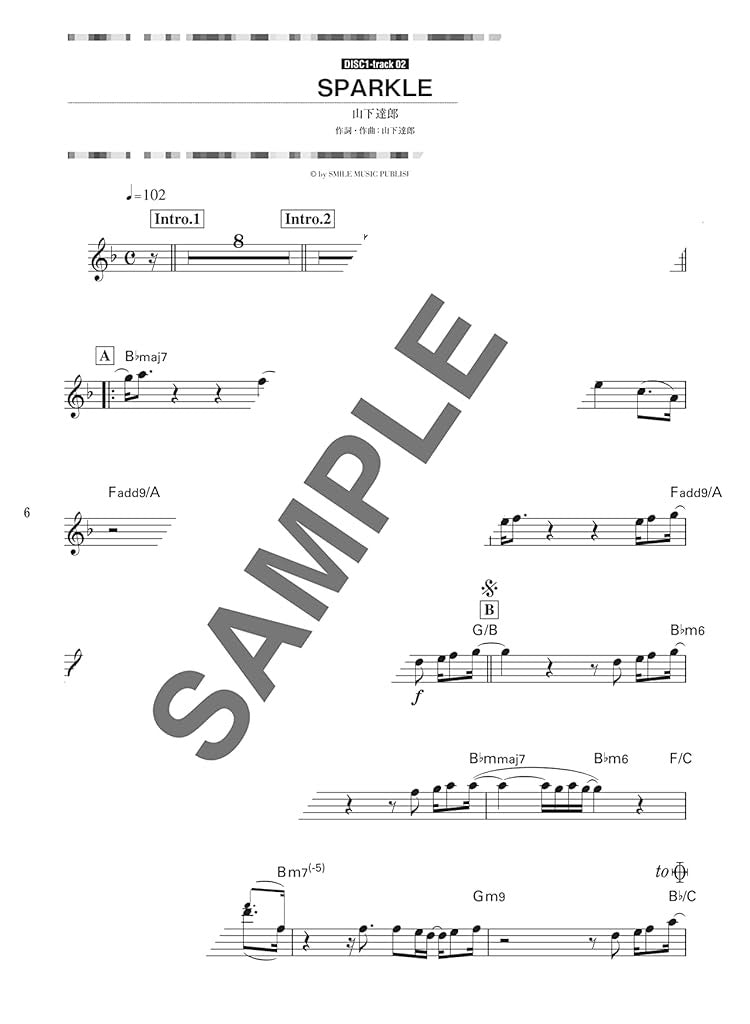 Japanese City Pop for Alto Saxophone Solo with CD - Sheet Music Book