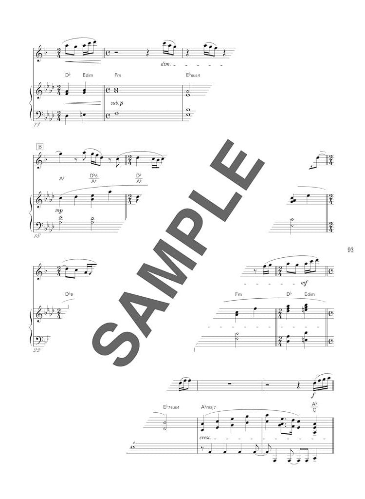 J-pop and Popular Concert Repertoire: Alto Saxophone and piano - Sheet Music Book
