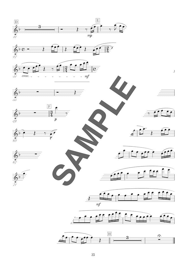 J-pop and Popular Concert Repertoire: Alto Saxophone and piano - Sheet Music Book