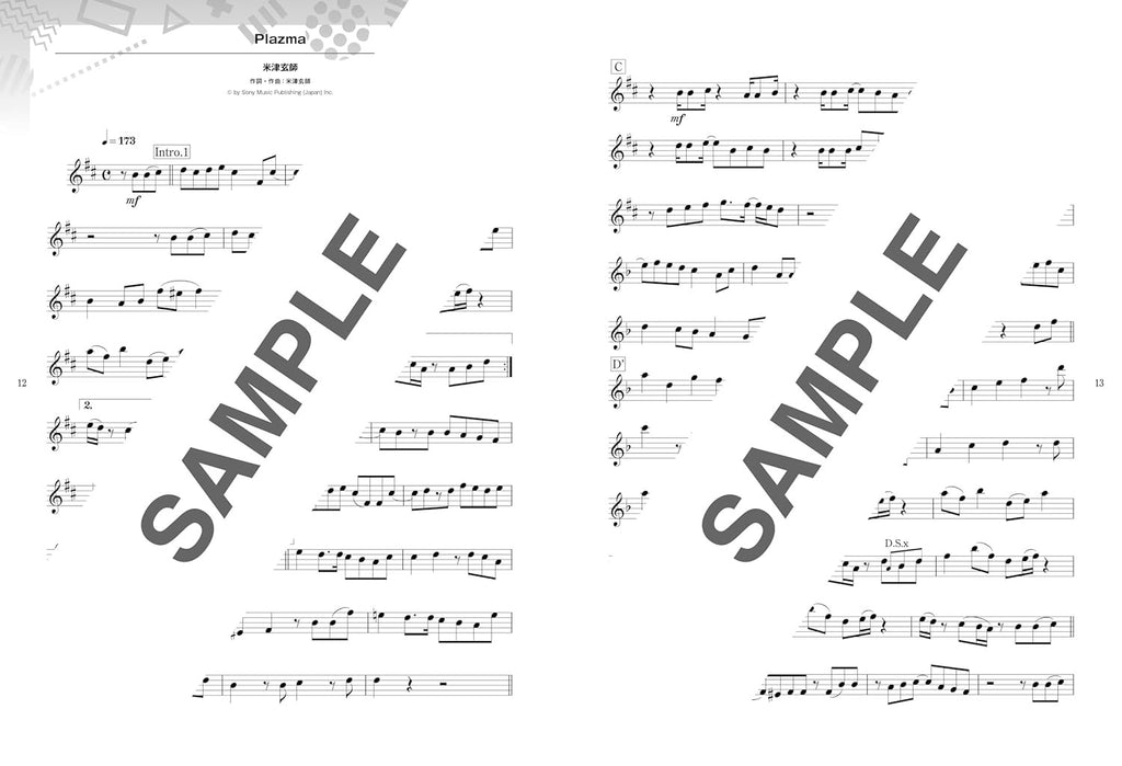 Enjoy J-POP Song Hits - Alto Saxophone Solo - Sheet Music Book