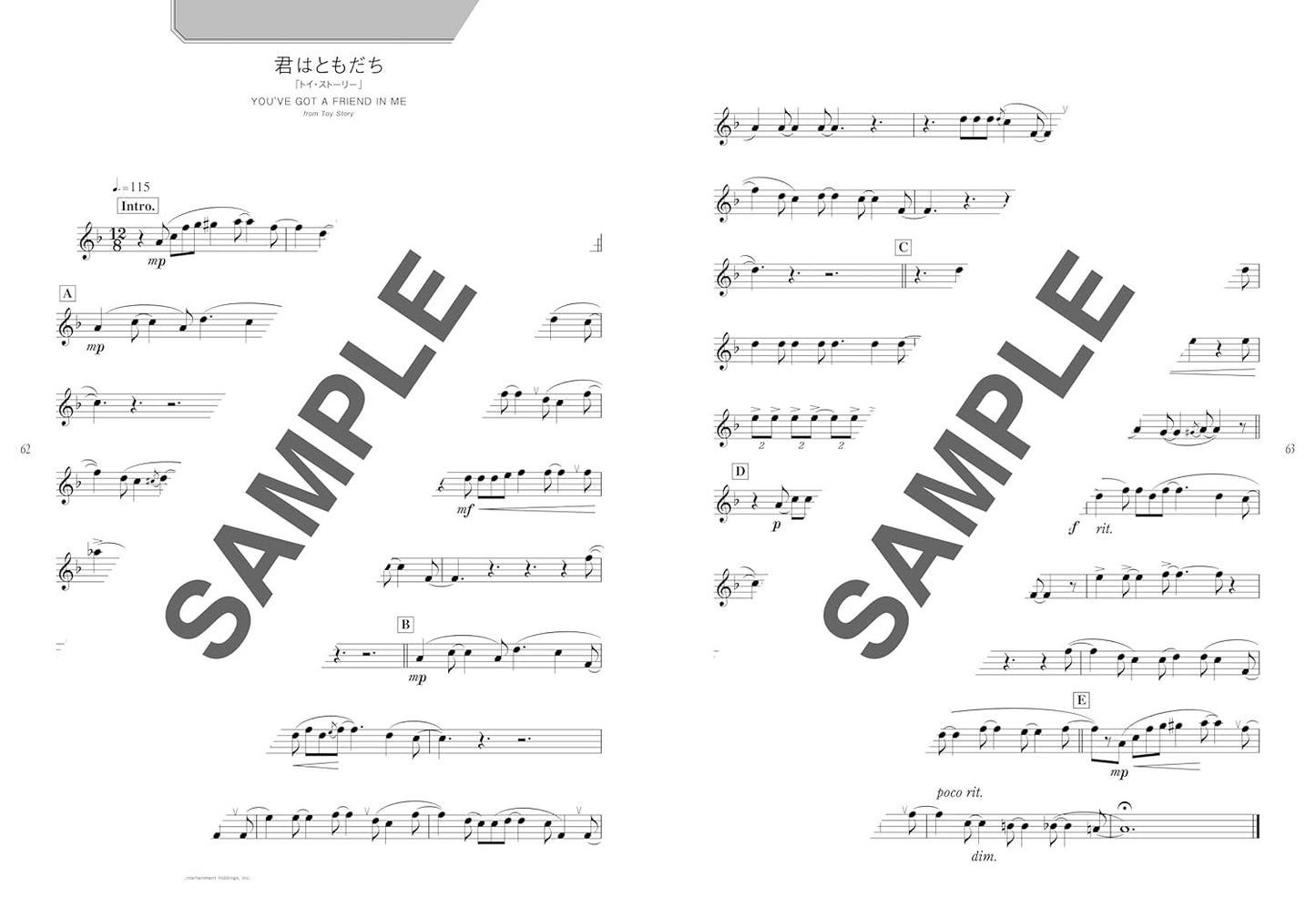 Disney Popular Songs 50 - Clarinet Solo (Upper-Intermediate) - Sheet Music Book