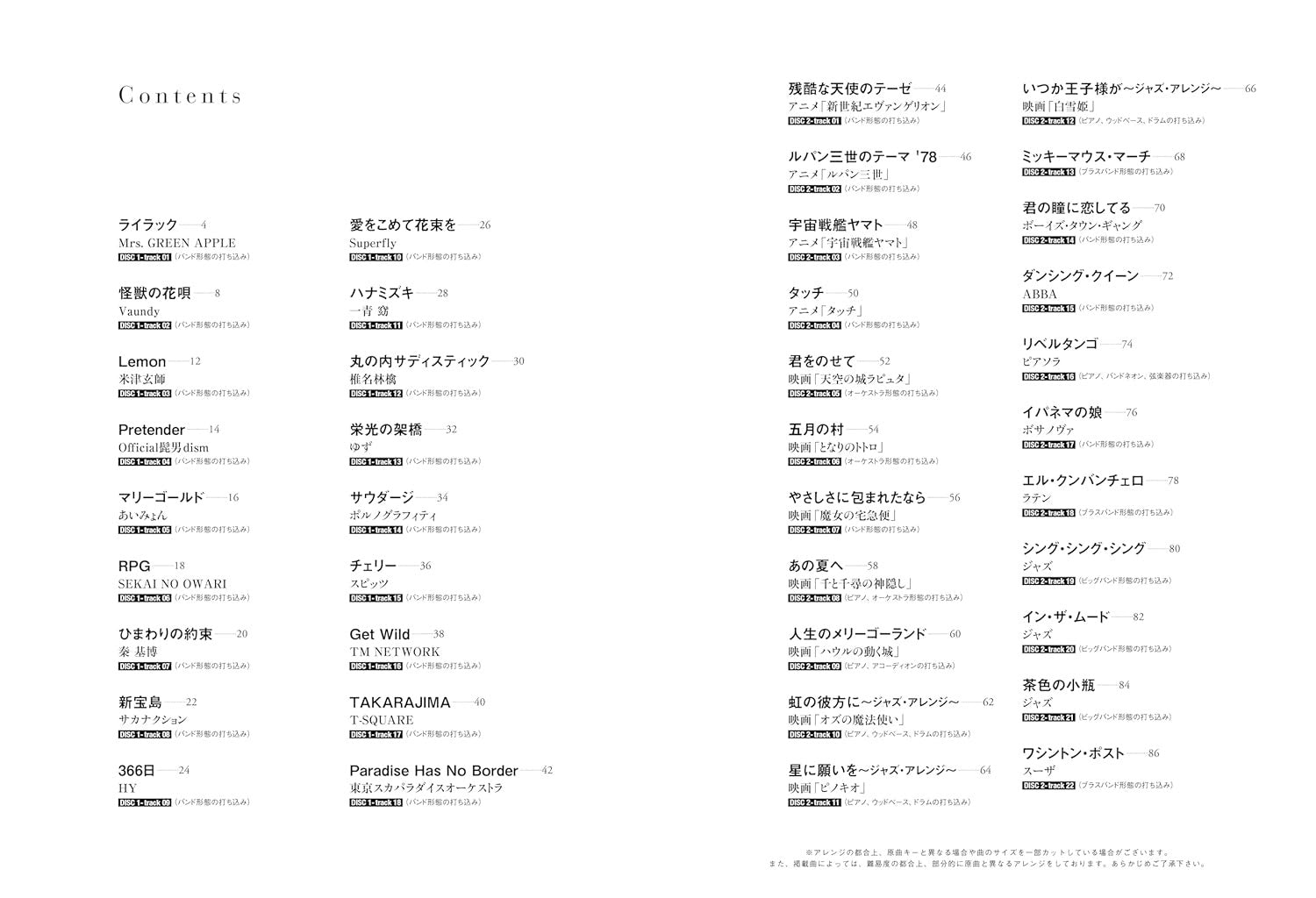 Pop Song Favorites for Tenor Saxophone with 2 CDs - Tenor Saxophone Solo - Sheet Music Book