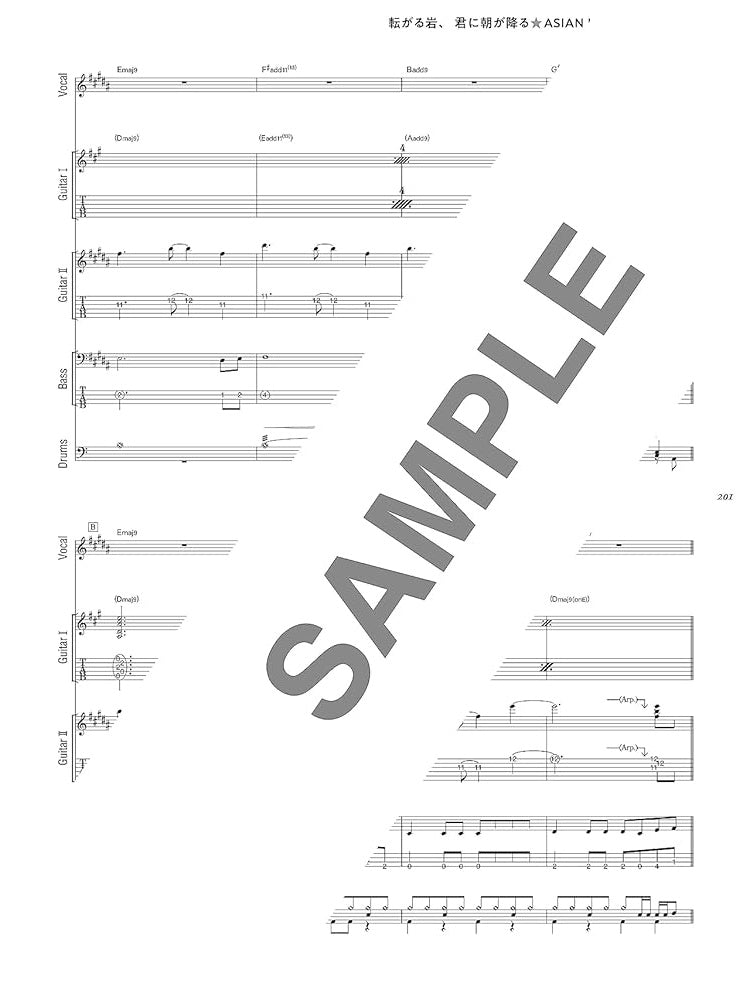 J-POP Super Standard Songs for Band Score TAB - Sheet Music Book